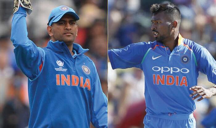 MS Dhoni Hardik Pandya aTwitter