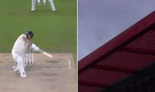 Ben Stokes Smacks Massive Six Off Kemar Roach Enroute 78 on Day 5 of 2nd Test Between England-West Indies | WATCH