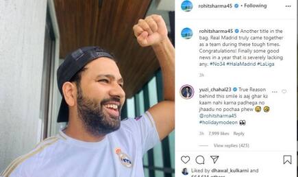 Rohit Sharma Congratulates Real Madrid on Winning La Liga Trophy, Says Finally Some Good News in 2020