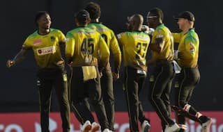 Cpl 2020 fidel edwards mujeeb ur rehman andre russell star as jamaica tallawahs beat guyana amazon warriors by 5 wickets 4122360