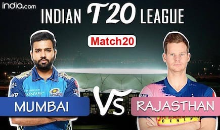 IPL 2020 LIVE Mumbai Indians vs Rajasthan Royals Match 20 Live Cricket Score And Updates: Defending Champs MI Aim to Continue Winning Momentum vs Shaky RR