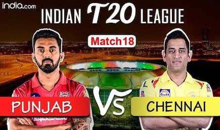 LIVE Kings XI Punjab vs Chennai Super Kings Match 18 Live Cricket Score And Updates: Dhoni & Co Look to Gets Back to Winning Ways at Dubai
