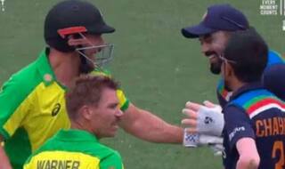india-vs-australia-2nd-odi-aaron-finch-kl-rahul-engage-in-friendly-glove-fight-in-sydney-after-navdeep-sainis-lethal-delivery-video-4231364