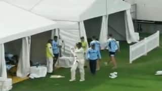 VIDEO: Mitchell Starc throws bat in anger as Peter Nevill declared while he was on 86