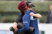 In Photos: Kane Williamson hugs Kemar Roach who lost his father recently before   New Zealand vs West Indies, 1st Test