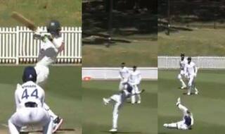 Prithvi Shaw Takes a Stunning One-Handed Catch to Dismiss Tim Paine During AUS-A-IND-A Practice Game | WATCH
