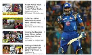 Kieron Pollard Dead? Fake Video on Youtube Goes Viral of Car Accident Making False Claims About West Indies Cricketer