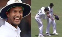 India vs australia 4th test mayank agarwal seen shining ball with sweating 4339111