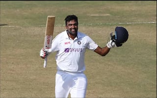 Ravichandran ashwin becomes 2nd player to score hundred and five wkt haul in a test most times after ian botham 4424017