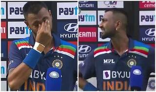 Krunal Pandya Gets Emotional, Breaks Down in Tears After Record Fastest Fifty on ODI Debut | WATCH VIDEO