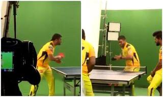 CSK Skipper MS Dhoni Enjoys TT Session With His Super Kings Ahead of Their IPL 2021 Opener at Wankhede | WATCH VIDEO