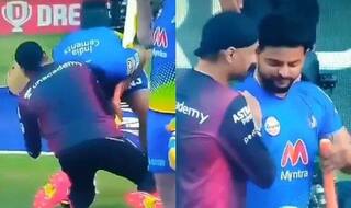 CSK Star Suresh Raina Touching Harbhajan Singh’s Feet Ahead of KKR IPL 2021 Game Goes Viral | VIDEO