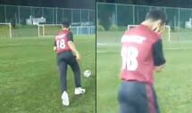 Virat kohli accident crossbar challenge in football watch video 4691877
