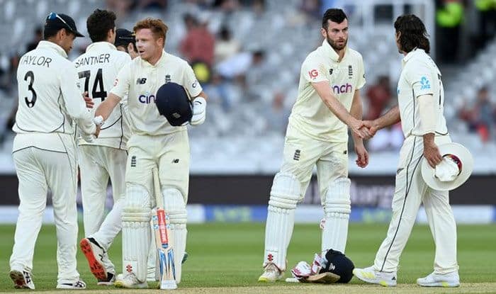 eng vs nz lords test ended as draw match report and highlights