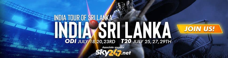 Sky247.Net announced as associate sponsor of the India Tour of Sri Lanka