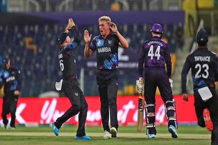 Cricket news sco vs nam t20 world cup 2021 ruben trumpelmanns first over blitz destroys scotland 5072966