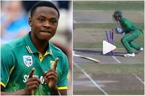Cricket news sa vs sl t20 world cup 2021 kagiso rabada run out charith asalanka video goes viral 5077072