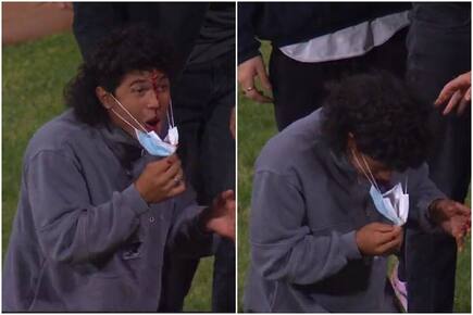 Cricket news big bash league 2021 22 ben mcdermotts six leaves a young fan bleeding during scorchers vs hurricanes match 5141993