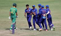 U19 world cup 2022 captain yash dhulls half century vicky ostwals 5 wicket haul helped india beat south africa by 45 runs 5188220