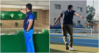 WATCH: MS Dhoni Tries His Hand in Shooting and Tennis Ahead of IPL Mega Auction, Videos Go VIRAL