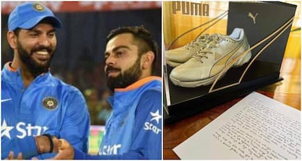 Yuvraj Singh Showers Love on Virat Kohli, Gifts Special Golden Boot