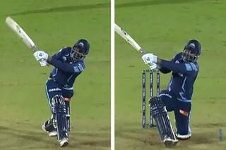 IPL 2022: Rahul Tewatia’s Two Sixes Off Last Two Balls Off Odean Smith to Help GT Beat PBKS; Video Goes VIRAL | WATCH