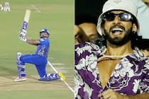 Cricket news indian premier league 2022 mi vs gt ranveer singh celebrating rohit sharma lap shot six video goes viral 5378574