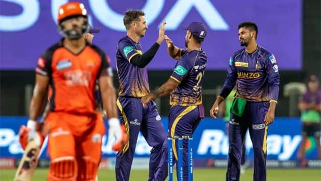 watch kkr fast bowler tim southee took a stunner in against srh to dismiss rahul tripathi