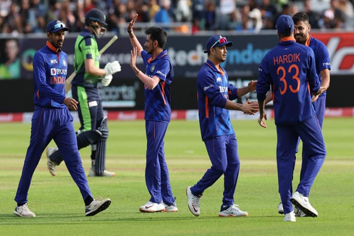 India beat Ireland by seven wickets in rain-hit 1st T20I.