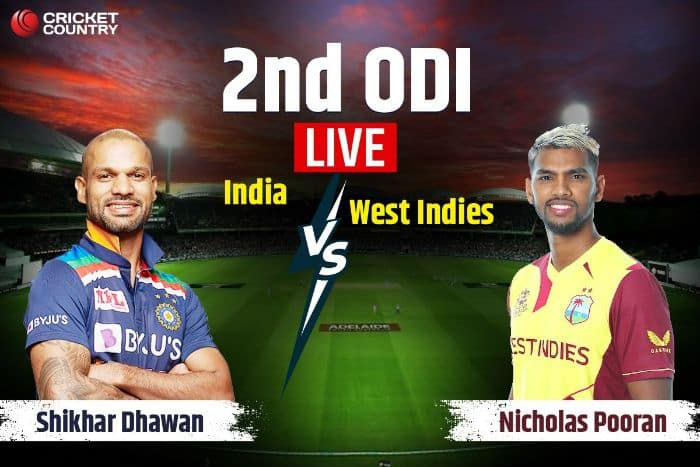 India vs West Indies Live Cricket Score and Updates IND vs WI 2nd ODI