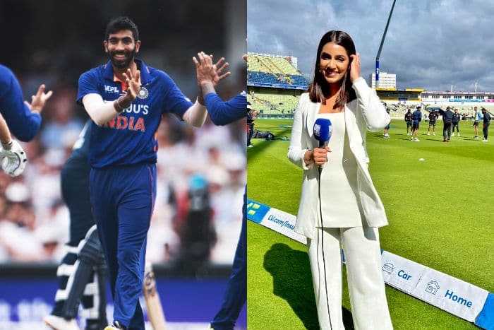 Watch: Jasprit Bumrah’s Wife Sanjana Ganesan trolls England Like A Boss After India Register 10-wicket Victory