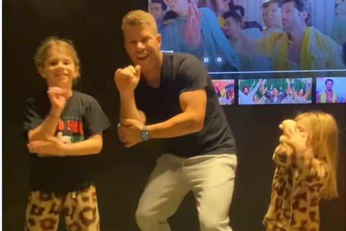watch david warner dancing with his daughters on nach punjaban song