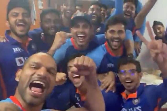 indian team celebration after winning series against west indies video went viral