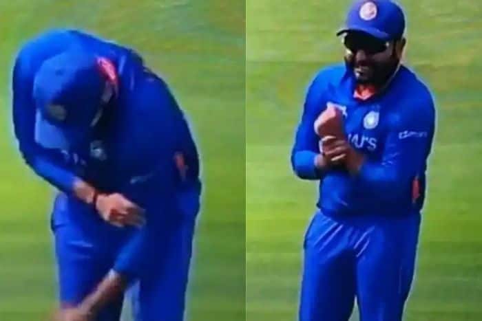 watch video how rohit sharma fixed his dislocated shoulder by himself in second odi against england
