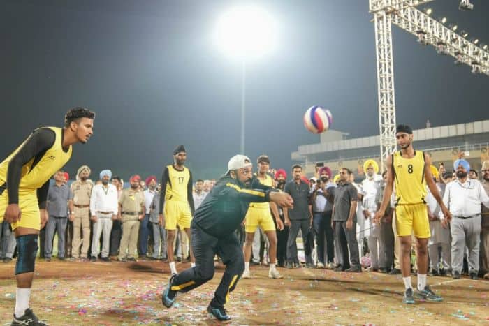 Watch: Punjab CM Bhagwant Mann Tests His Hands At Volleyball, Showcases Skills In A Viral Video