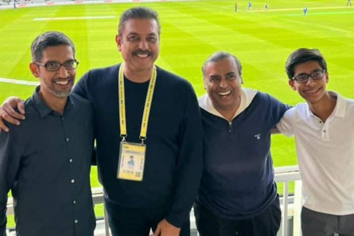 Mukesh Ambani, Sundar Pichai Watch Cricket With Ravi Shastri At Lord’s, Pics Go Viral