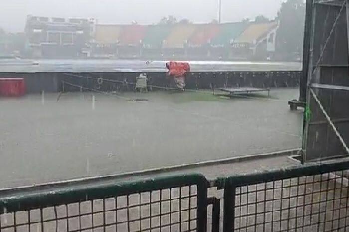 इंडिया लीजैंड्स- वेस्टइंडीज लीजैंड्स मैच पर बारिश का साया, कानपुर में हो रही है बारिश