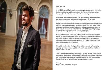 Magnus Carlsen Courts Controversy, Calls Niemann A Cheat, Says Not Willing To Play Against The American