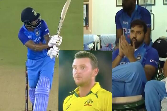 Watch: KL Rahul’s unbelievable flick six stuns Josh Hazlewood and Rohit during 1st T20I