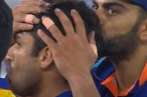 Watch Video: Bishnoi getting a kiss on the head from Virat Kohli after getting Babar