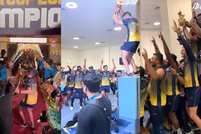 watch how sri lanka team celebrated after beating pakistan in asia cup 2022