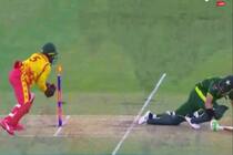 Watch Video Shan Masood is brilliantly stumped by Regis Chakabva
