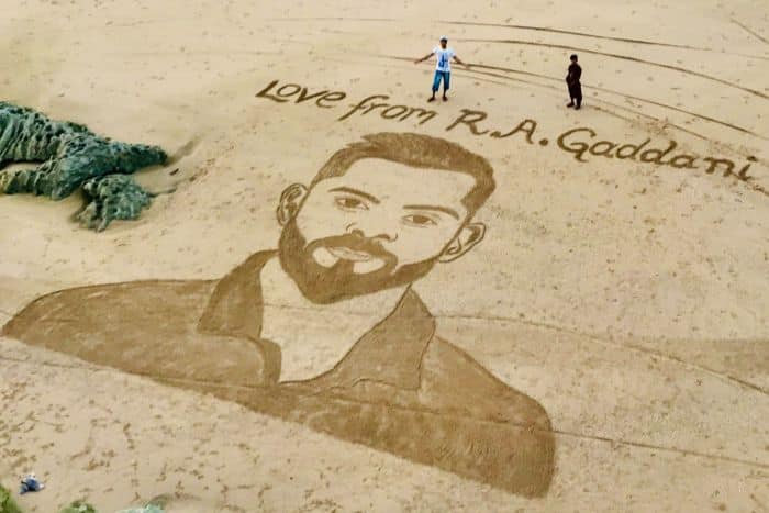 Virat Kohli's Pakistan Fan Leaves Internet Stunned With Kohli's Sand Art