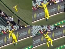 Ashton Agar saved a dangerous six on the boundary and fans clapped