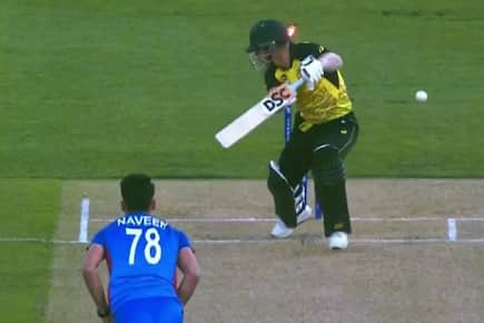 David Warner switch-hit goes wrong against Afghanistan watch video