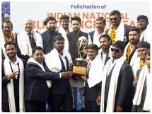 Sports Minister Anurag Thakur Felicitates T20 World Cup 2022 Winning Indian Blind Cricket Team