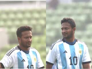 IND Vs BAN Test: Shakib Al Hasan Plays Football While Wearing Lionel Messi Jersey- Watch