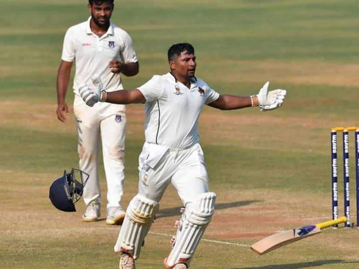 WATCH Sarfaraz Khans Celebration After Scoring Century In Ranji Trophy For Mumbai