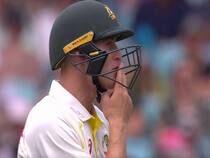 Watch video Marnus Labuschagne asking for Lighter for some repair work in helmet