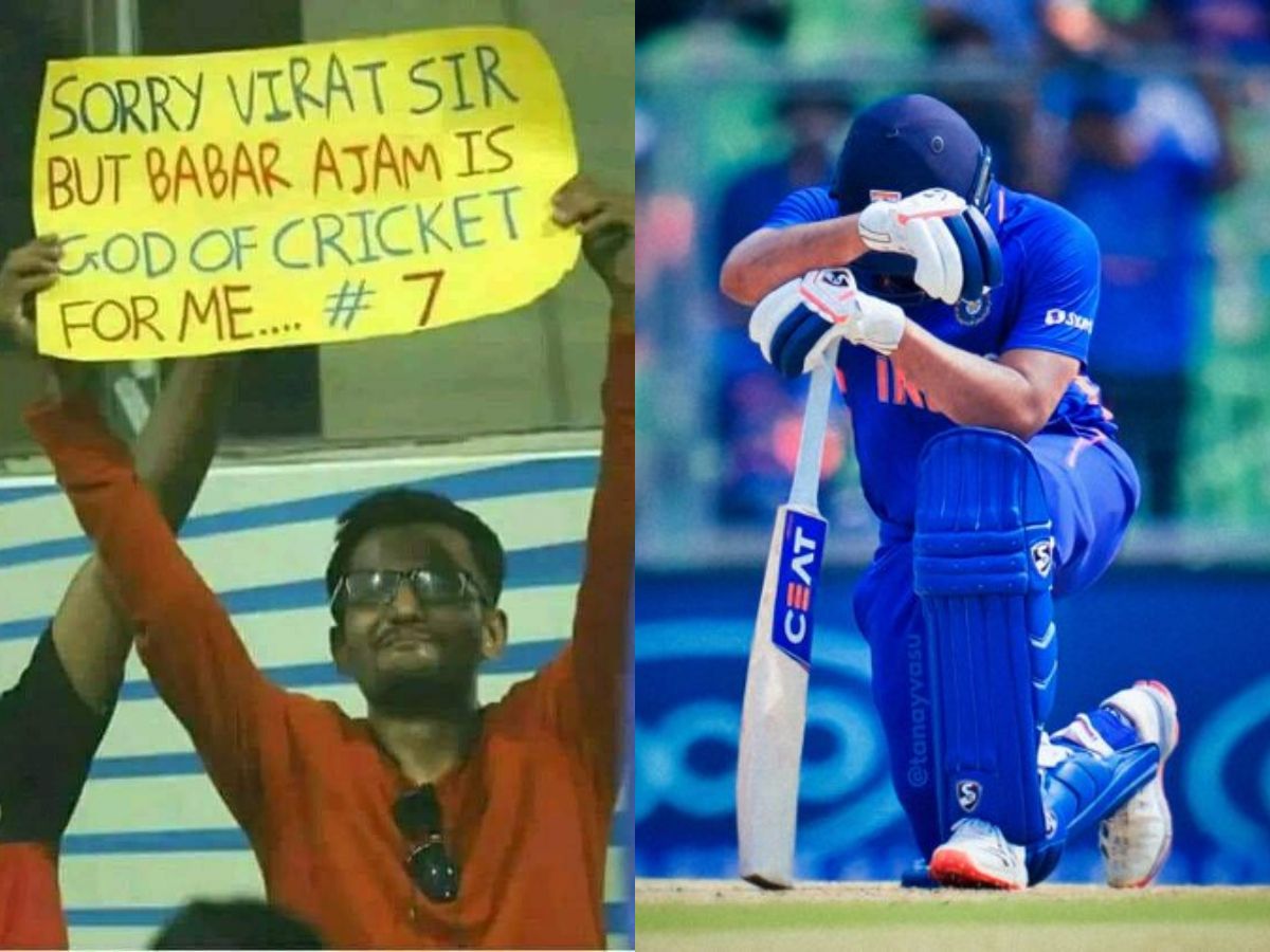 Viral Picture Of An Indian Fan Supporting Babar Azam Over Virat Kohli During IND vs NZ T20I Is Fake